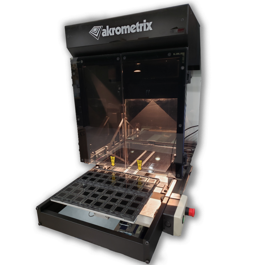 TTSM-J table top shadow moiré metrology system with JEDEC tray autoloader for high-volume component warpage measurement