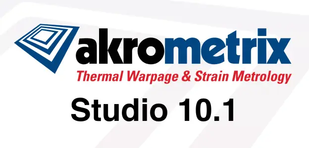 akrometrix logo and tagline (Thermal Warpage and Strain Metrology) above text Studio 10.1